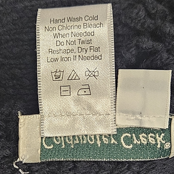 Cold water creek women cotton knit fringe  button front black cardigan size L - Picture 12 of 12